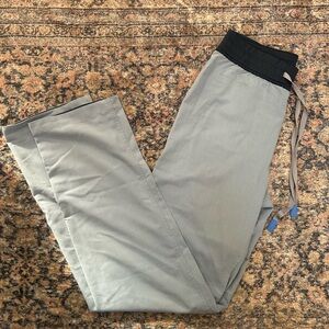 Women’s Dark Harbor/Dusty Blue scrub Pants reversible small tall straight leg
